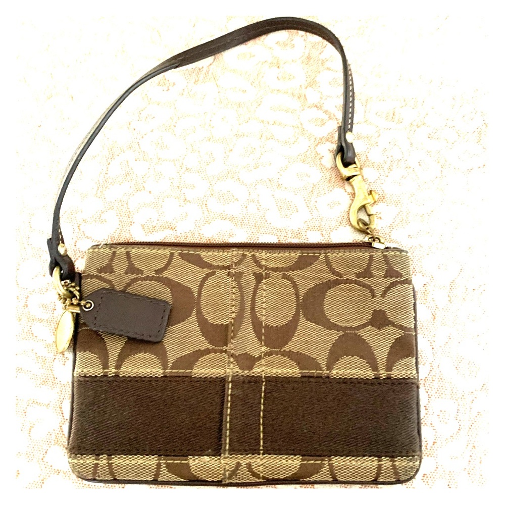 Coach zipper wristlet